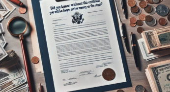 Did you know that without this certificate you will no longer receive money from the State?